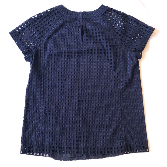 Madewell Navy Blue Eyelet Shirt - XS - Picture 4 of 4